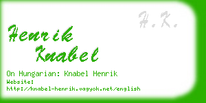 henrik knabel business card